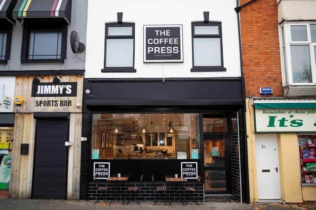 The Coffee Press, in Harlestone Road, first opened on November 22, 2021 and is under the ownership of Harry Barnes, who also owns Jimmy’s Sports Bar next door. Photo: Kirsty Edmonds.