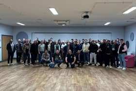 48 men attended the first Northampton Man Cave meeting and the team anticipates it will grow quickly with the traction it has gained on social media.