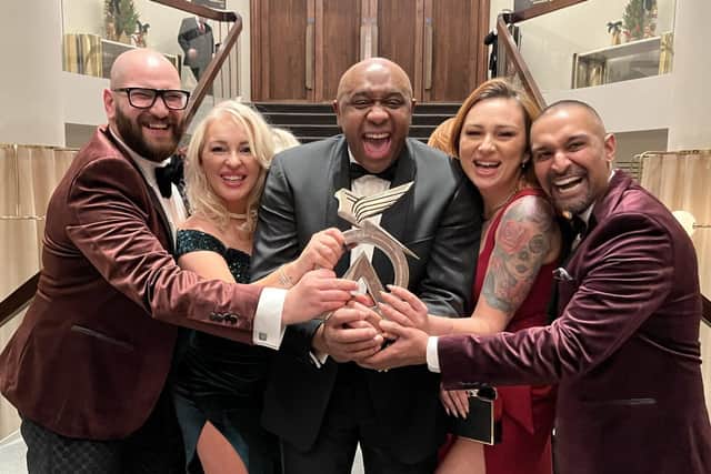 From left to right: Leas Michael, Monika Pawlak, Jude Edwards, Suzana Codreanu and Mukesh Patel