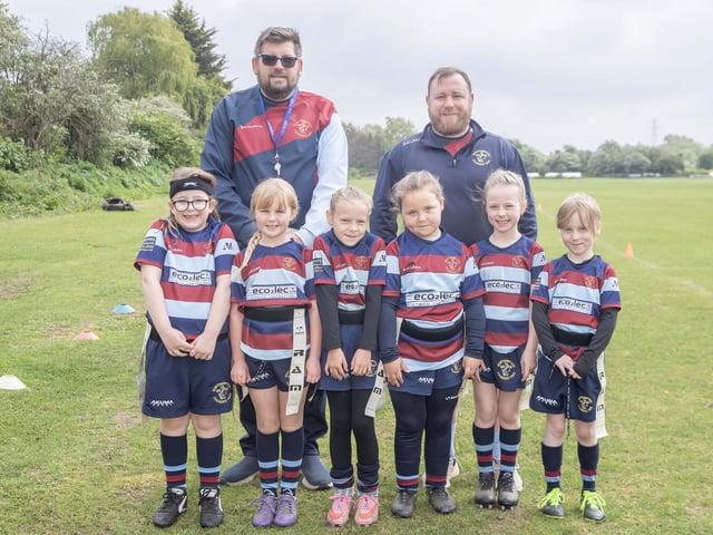 Under 7s girls rugby festival at Northampton Old Scouts on Sunday May 3