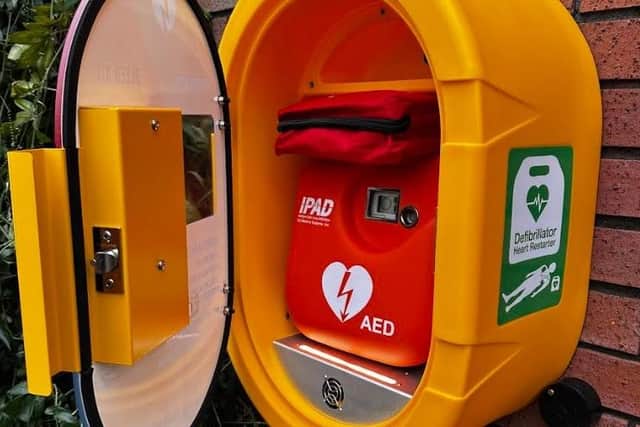 The defibrillator is now available for the public to use, should it be needed.