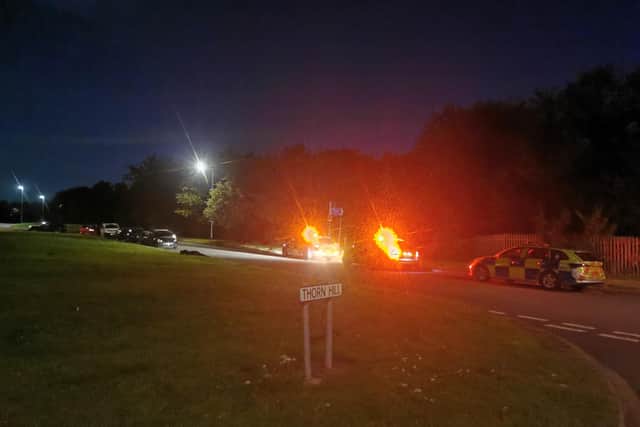 Pictures from the scene at around 10.30pm