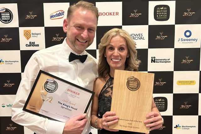 The award-winning Kings Head in Spratton has been run by partners Nick Bonner and Ren Aveiro since December 2025, offering a warm and friendly welcome to the village and surrounding areas.