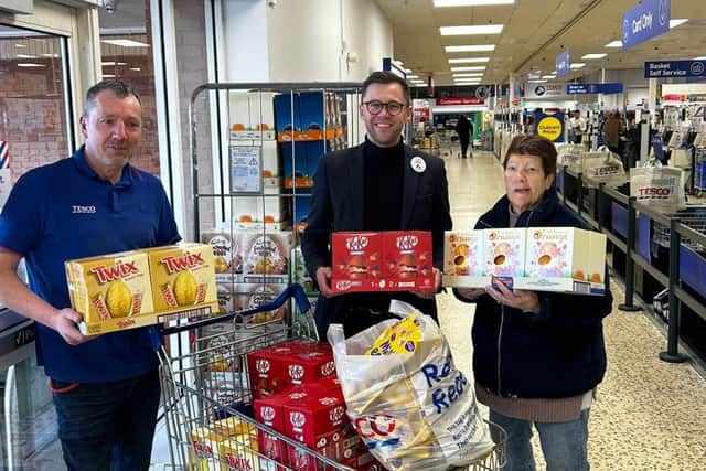 Jeanette with Kettering Tesco Extra staff