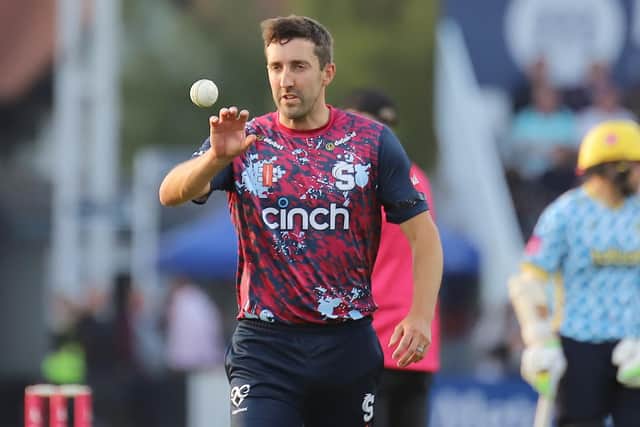 Ben Sanderson claimed three wickets in his final over (Picture: Peter Short)