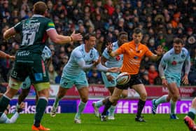 Alex Mitchell in action for Saints against Leicester last Saturday (picture: Claire Jones/redhatphoto.co.uk)