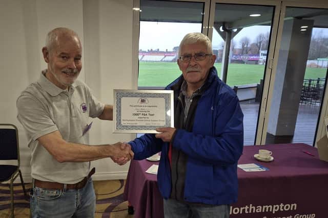 1000th Test supported by Northampton Prostate Cancer Support Group