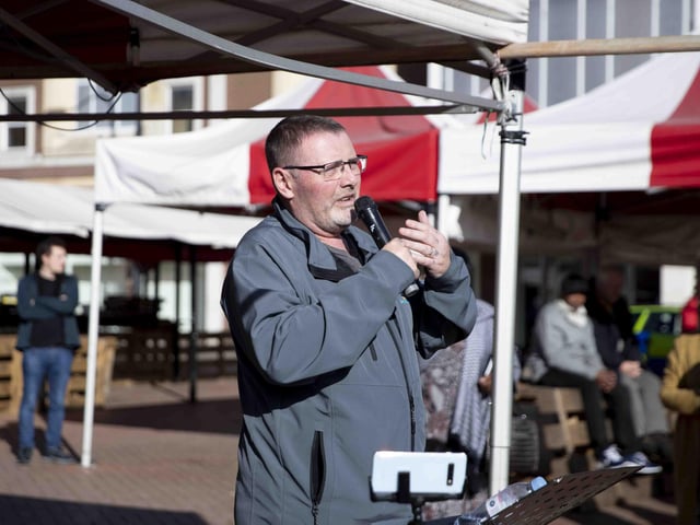 George Murray - a well-known Northampton homeless man - was remembered at a service on Sunday (October 9) in Market Square.