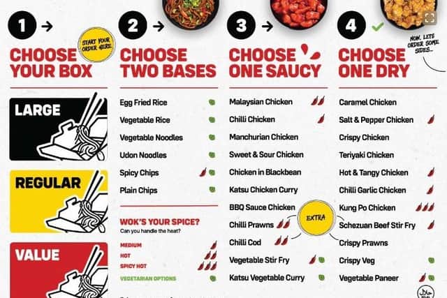 The menu