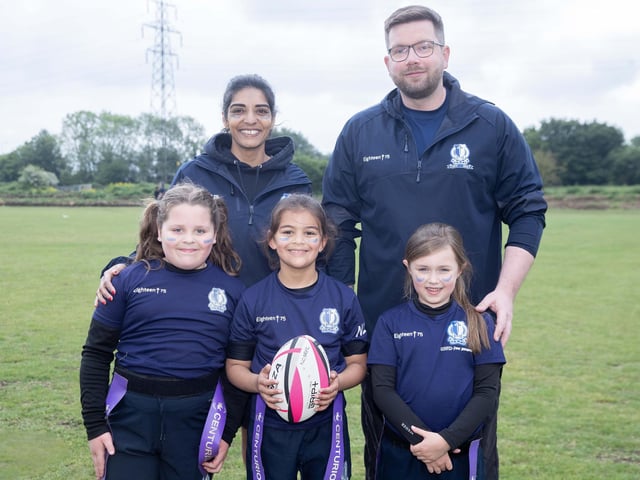 Under 7s girls rugby festival at Northampton Old Scouts on Sunday May 3