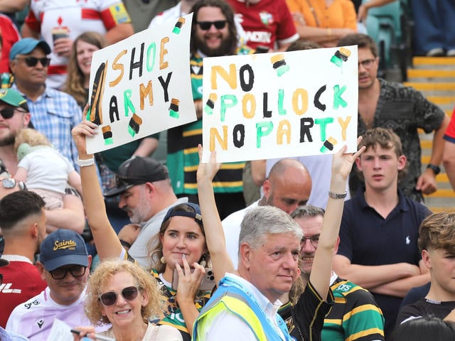 Saints fans at Twickenham on Saturday June 20