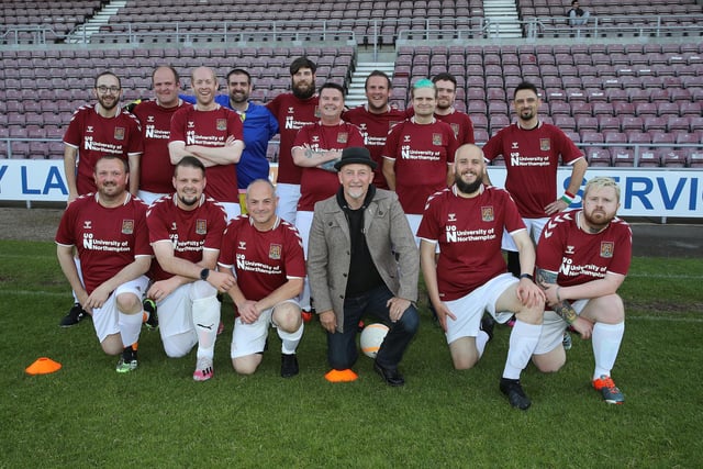 Thirty men from around the UK on the MAN V FAT Football programme were coached by Ian Holloway and George Elokobi for the evening at Northampton Town’s Sixfields Stadium on Tuesday, May 24 2022.