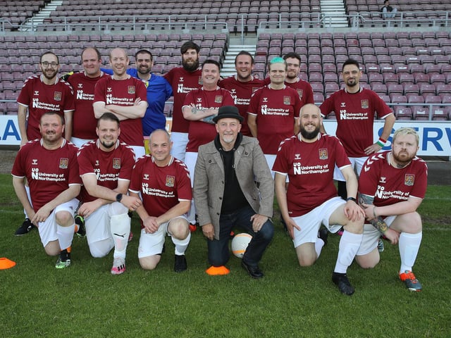 Thirty men from around the UK on the MAN V FAT Football programme were coached by Ian Holloway and George Elokobi for the evening at Northampton Town’s Sixfields Stadium on Tuesday, May 24 2022.