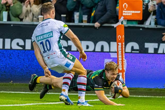 Tom Litchfield scored for Saints against Leicester last Friday (picture: Adam Gumbs)