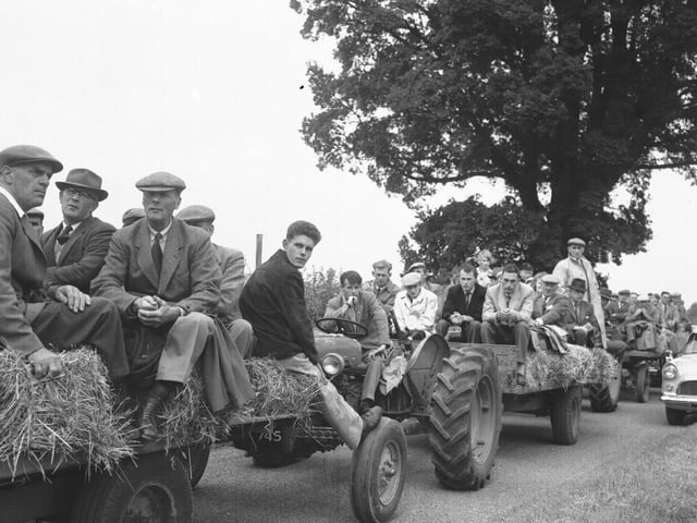 Looking Back old glass negsJuly 29, 1959harvesting at Overstone