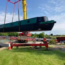 25 canal boats have been craned into Crick Marina ahead of the annual Crick Boat Show