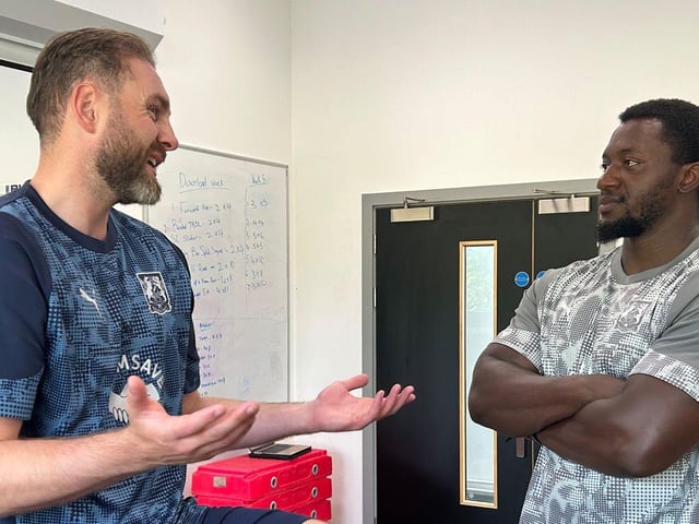 New goalkeeper Ross Fitzsimons chats to Ashlee Adebayo