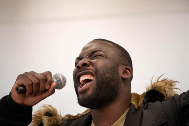 Daniel Ward in rehearsal for Tambo & Bones. Photo by Korey J Ryan