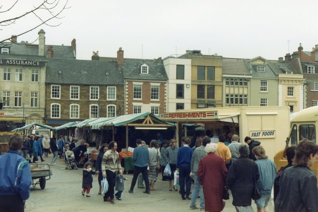 The street scene in Market Square in 1989