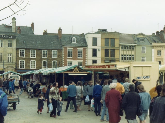 The street scene in Market Square in 1989