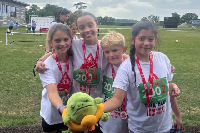 Top Fundraisers Ruby, Mia, George and Maia pictured post event