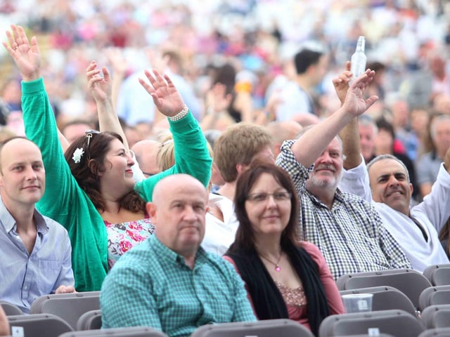 Elton John at Northamptonshire County Cricket Club.