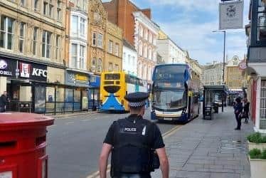 Police asked four teenagers to leave The Drapery.
