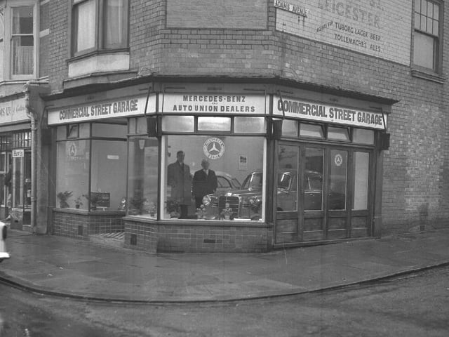 Commercial Street Garage on corner of Adams Avenue and Wellingborough Road, Northampton.