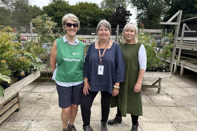 L-R: Caroline (volunteer), Marina, and Lorraine (part-time Workbridge staff member)