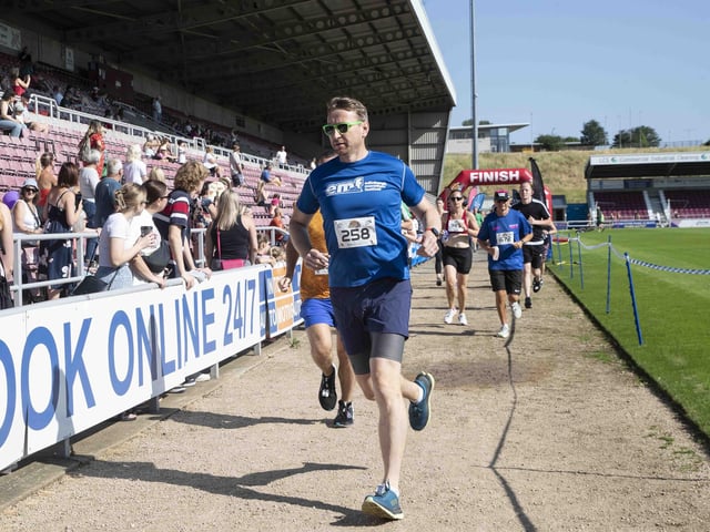 Hundreds of runners took part in the race on Sunday June 25, which started and finished at Sixfields stadium.
