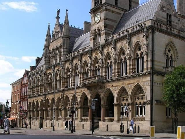 Bangladeshi-born Enayutullah Abbasi was taken on a tour of The Guildhall in Northampton.