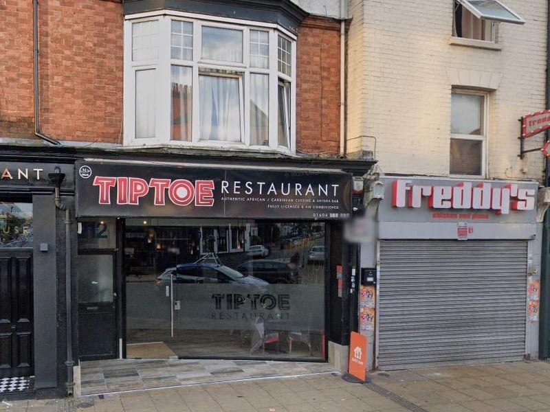 Tip Toe Restaurant and Shisha Bar at 212 Wellingborough Road was given a two star hygiene rating at its last inspection on 24 February.