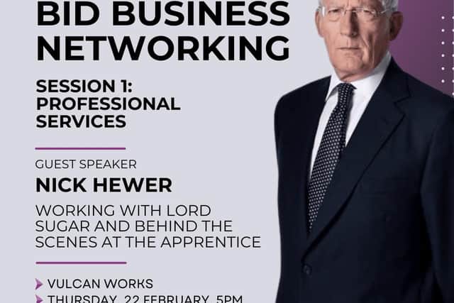 Nick Hewer will be the guest speaker at the BID Business Networking event on February 22