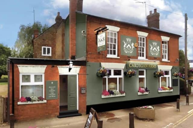 The Cardigan Arms is located in Stocks Hill, Moulton.