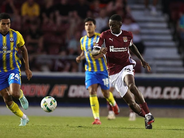 Class performance. Such a fun player to watch. He showed the quality and calmness in possession that Cobblers needed and seemed to pop up everywhere, particularly in the second half. Defenders can't get the ball off him. There are times when he could release it sooner but it's almost as if it's stuck to his feet. Taylor's arrival could allow him to have the creative freedom to push further forward and roam in the final third. That's what we saw in the final 30 minutes here and it worked well... 8 CHRON STAR MAN