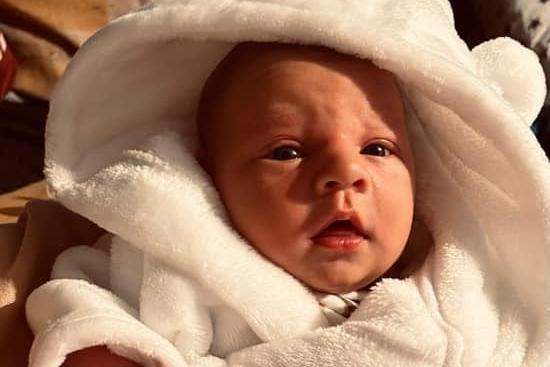 Teddie-James, born on January 10, 2023 at 10.09am in Northampton. He weighed 7lbs 7oz.