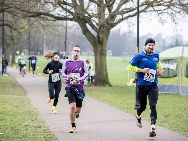 Runners braved the cold on Sunday January 12 to take on the charity race at The Racecourse.