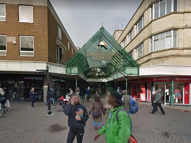 The Grosvenor Centre in Abington Street. The iconic green glass canopies were removed in 2018 to accommodate Metro Bank. Cabinet member for community safety at the now defunct borough council, Conservative councillor Anna King, watched the workers take the former centre frontage down in April 2018. She said: "It was sad to see it come down a bit. It was quite a nice feature and everyone recognises it. But I think they've got some good plans for that building."