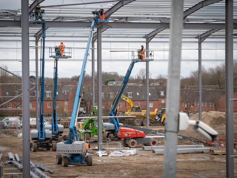 Residential properties in the background of the warehouse site