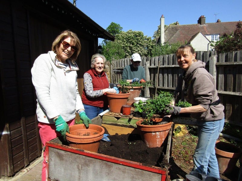Volunteers Respond to St. Christopher's Appeal LtoR: Dorothy Faulkner, Anne Moore, James Moore, Juliet Seward.