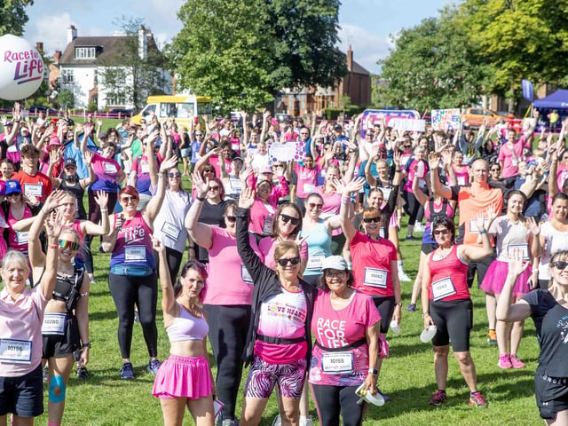 Walkers, runners and joggers completed two laps of Abington Park for the 10k Race for Life on Sunday (July 14).