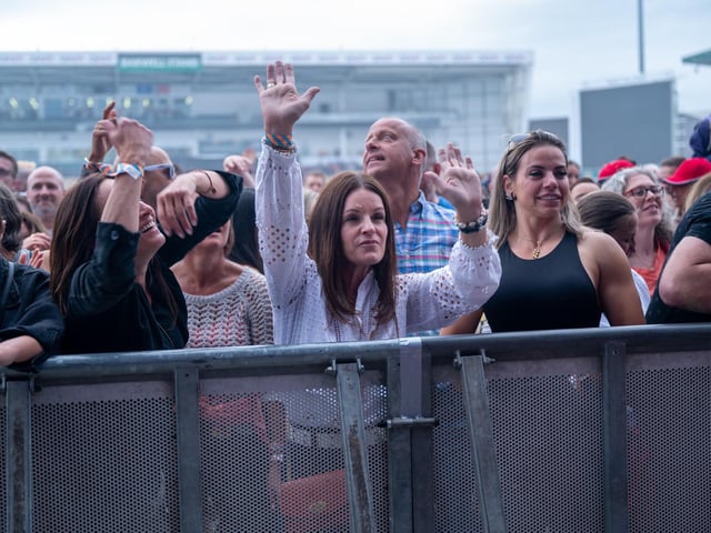 Fans inside Franklin's Gardens for Pete Tong's Ibiza Classics with The Symphony Orchestra, conducted by Jules Buckley on Friday, June 24, 2022. Photo by David Jackson.