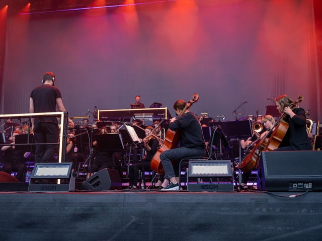 Pete Tong & The Symphony Orchestra, conducted by Jules Buckley, at Franklin's Gardens, Northampton, June 24, 2022. Photo by David Jackson.