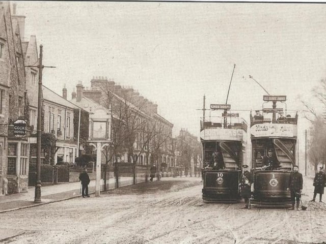 Kingsthorpe, by the Cock Hotel, circa 1905