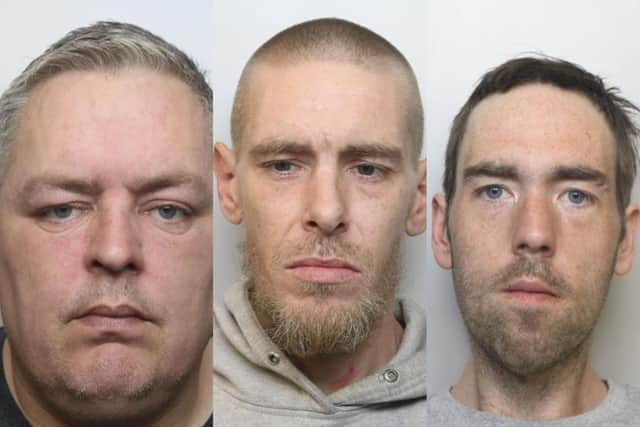 Paul Duke, aged 43,  Simon Boswell, aged 40, and Oliver Davidson, aged 32, were sentenced at Northampton Court on Tuesday, November 29.