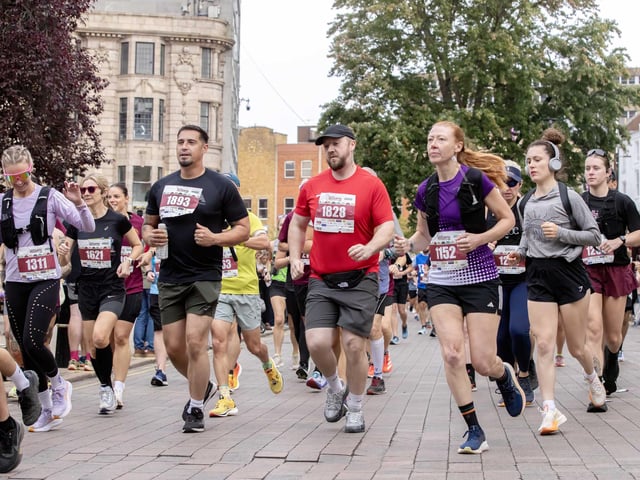Hundreds of runners took part in the half marathon around the town on Sunday September 14.