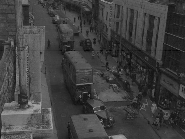 Abington Street, Northampton in 1960s with Co-op on right