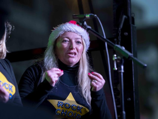 The Northampton Rock Choir joined the fun as Northampton switched on Christmas lights on Saturday (November 28).