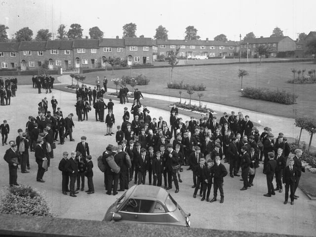 Cherry Orchard School Northampton with Bubble car in foreground