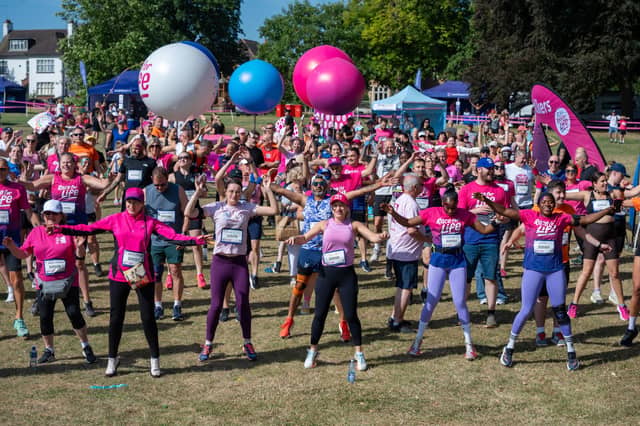 Runners taking part in the Race For Life at Abington Park in Northampton on Sunday, July, 12, 20026. Photo by David Jackson.